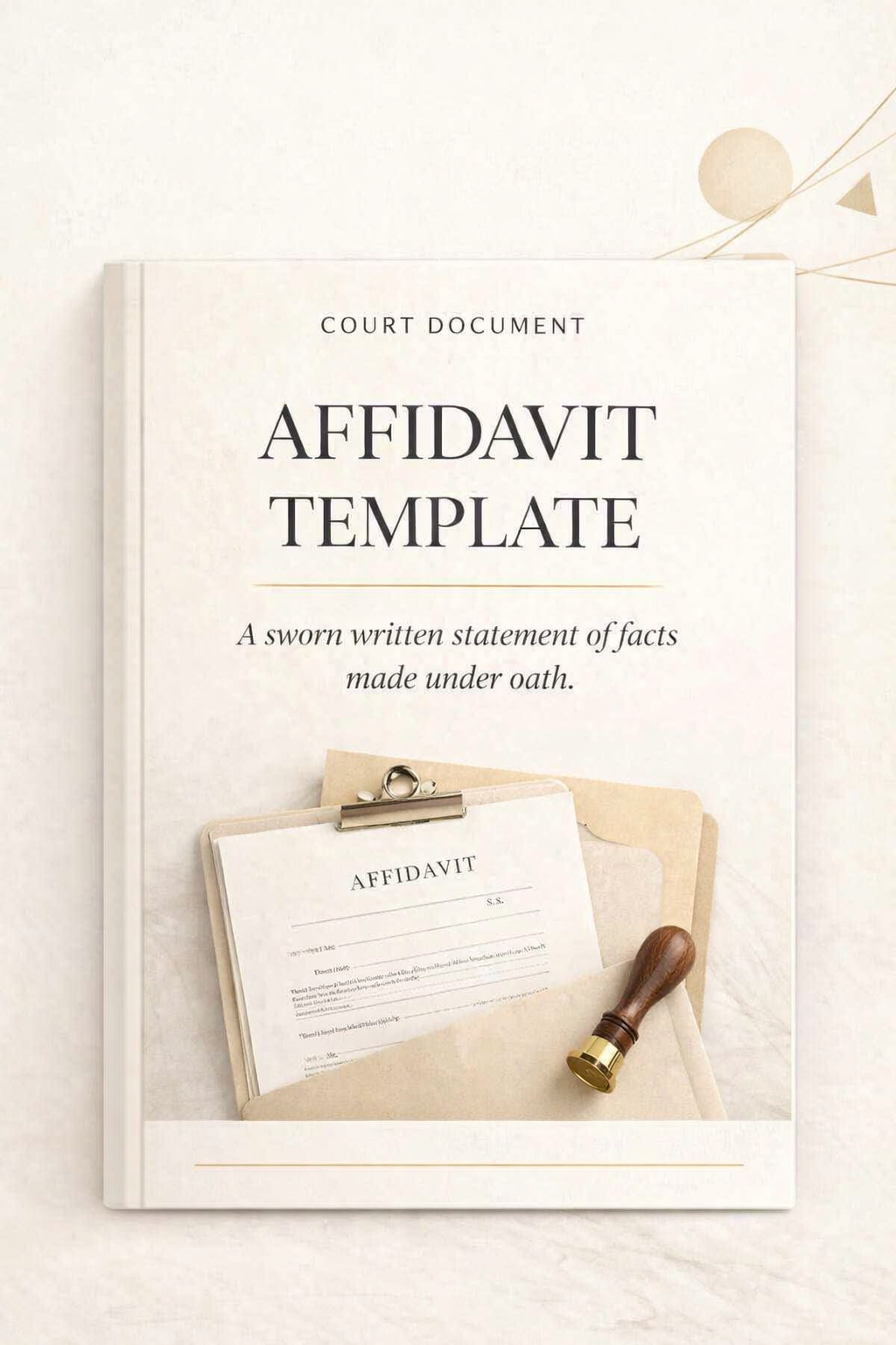 Affidavit Template with Guide