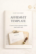 General Affidavit Template – Legal Form | Editable Word & PDF