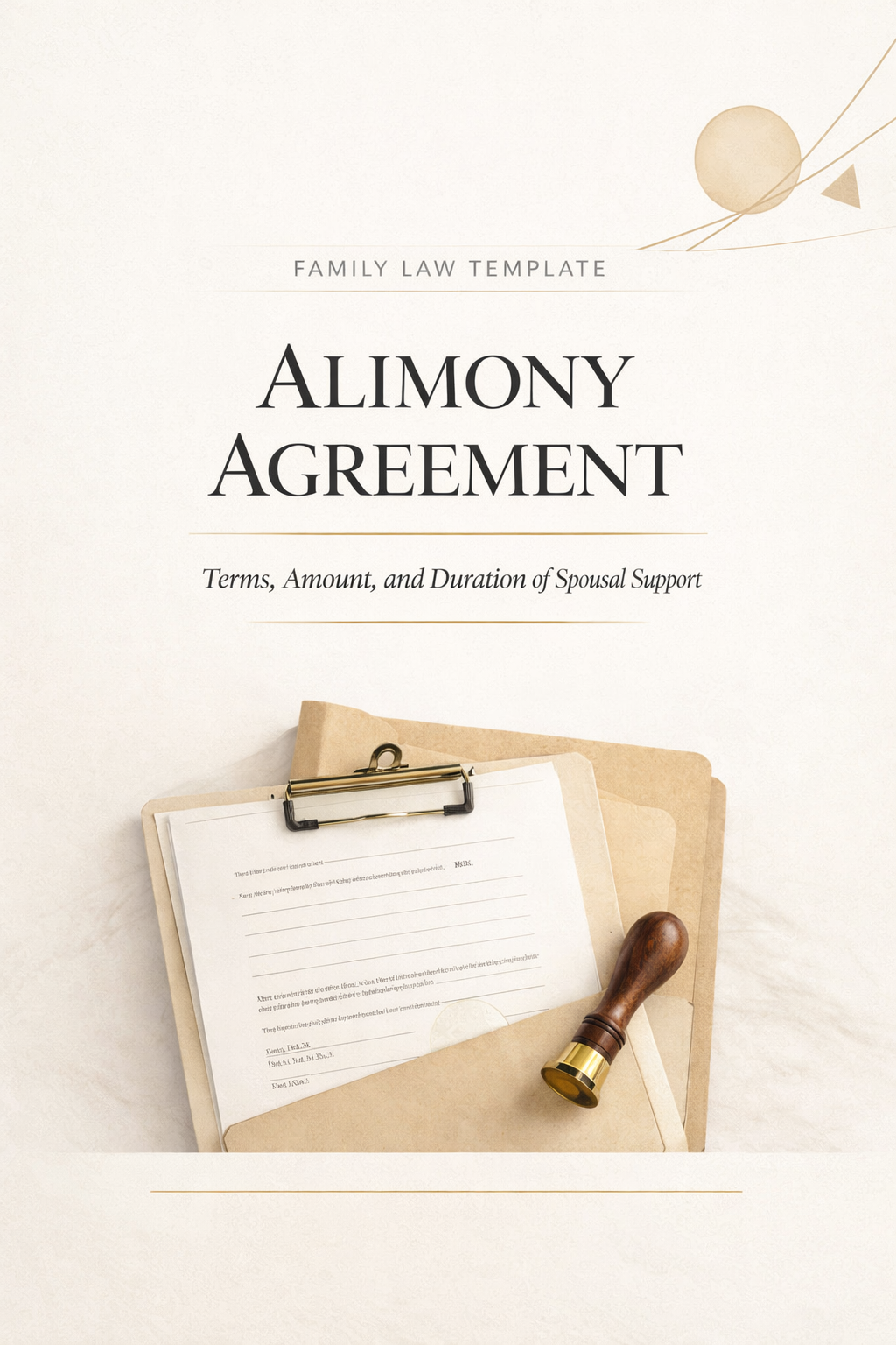 Alimony Agreement with Guide