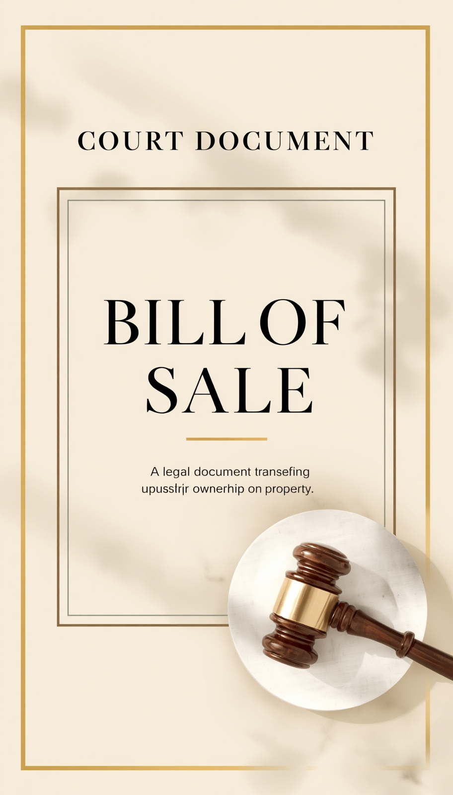 Bill of Sale Template with Guide
