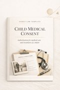 Child Medical Consent Template – Minor Healthcare Authorization | Editable Word & PDF