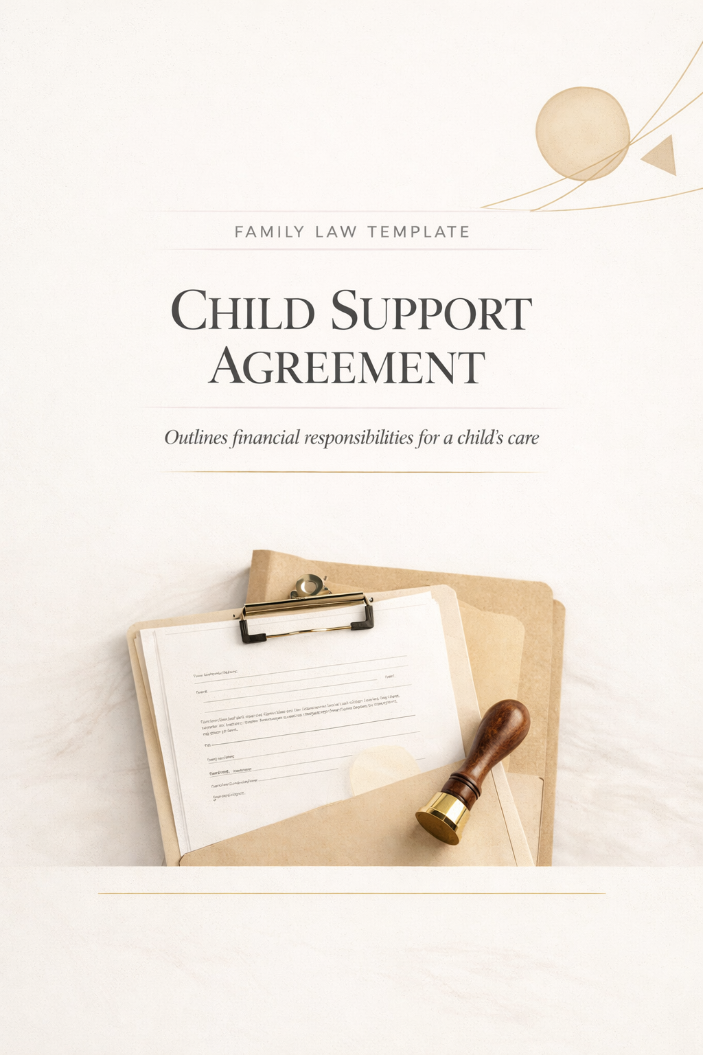 Child Support Agreement Template – Payment & Custody Terms | Editable Word & PDF