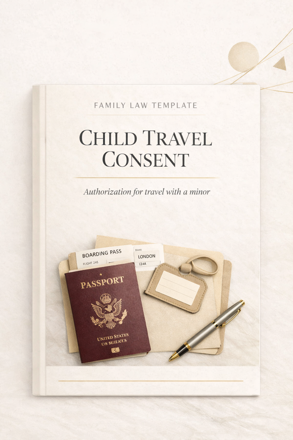 Child Travel Consent Template – Minor Travel Authorization Form | Editable Word & PDF