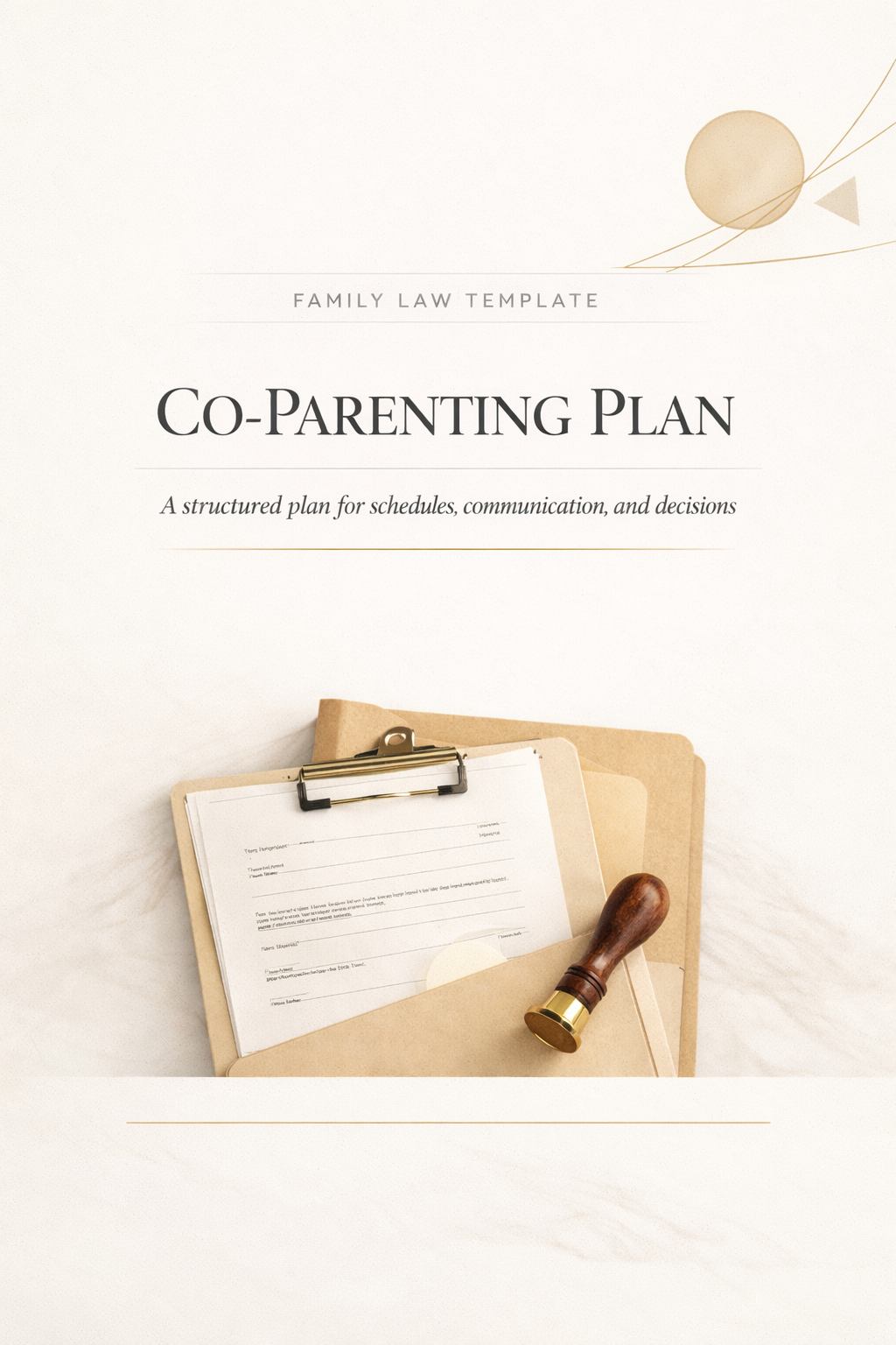 Co-Parenting Plan Template – Shared Custody Agreement Form | Editable Word & PDF