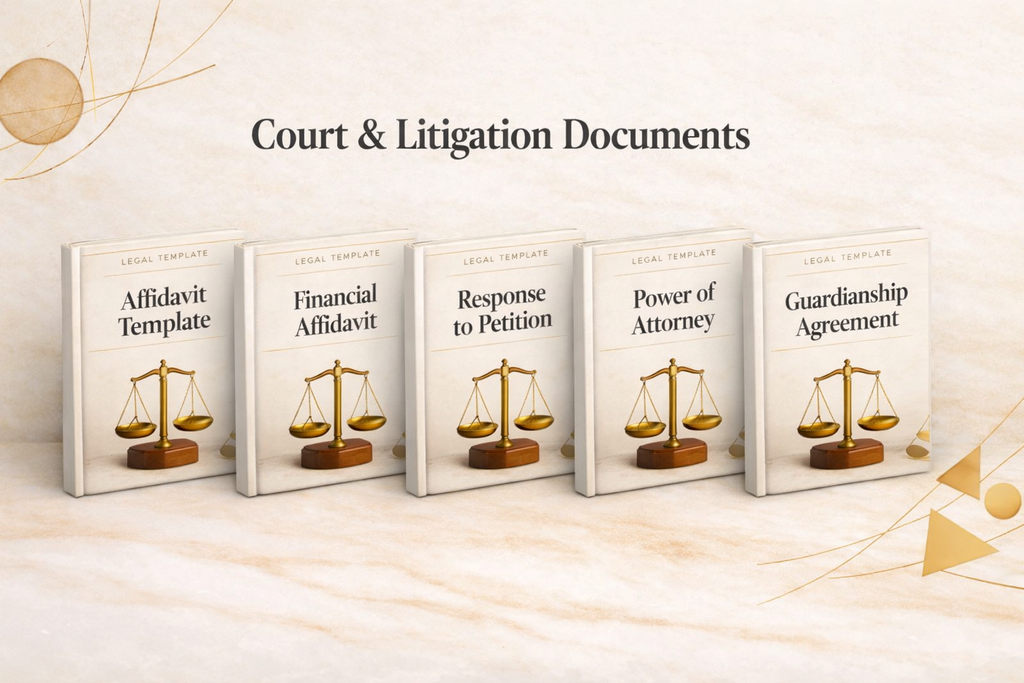 Court & Litigation Documents – Legal Template Bundle