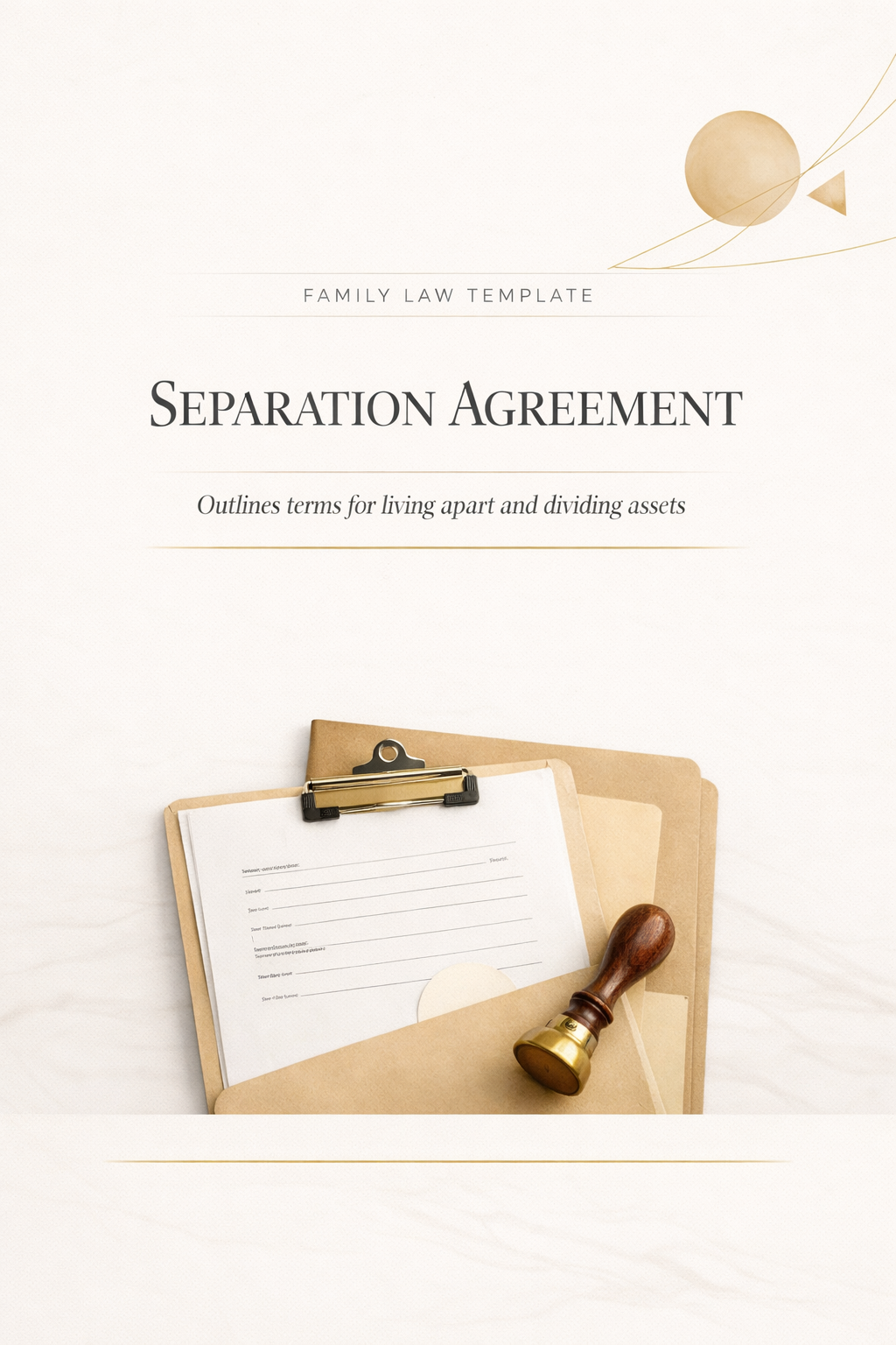 Separation Agreement Template – Legal Marital Separation Form | Editable Word & PDF